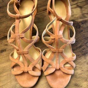 Michael Kors blush suede heels